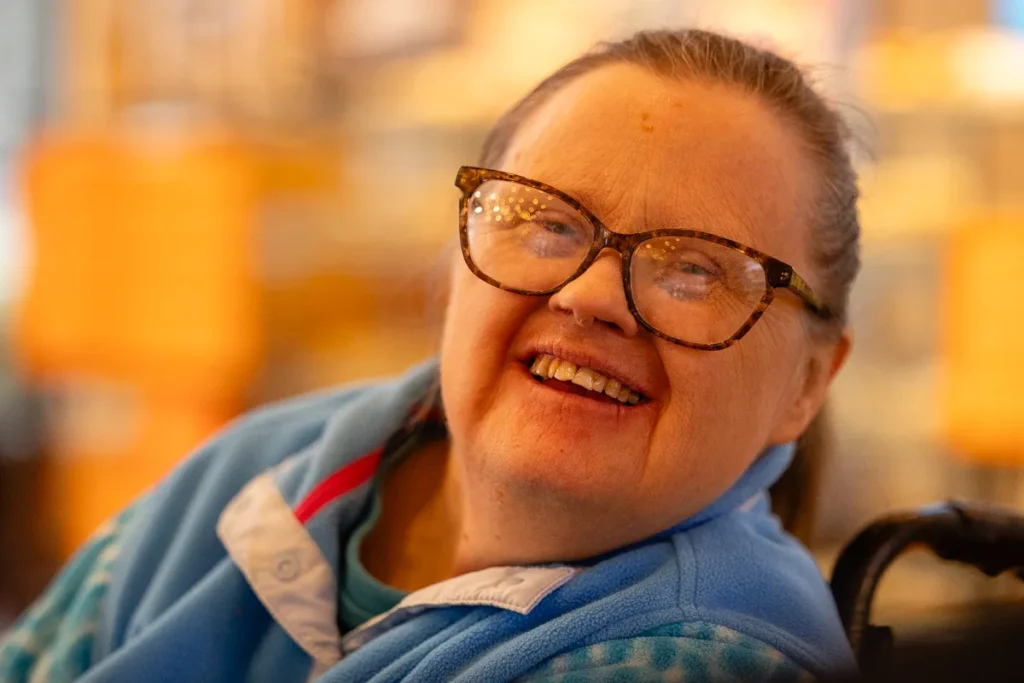 Adult with disability receiving supportive care services in Wisconsin